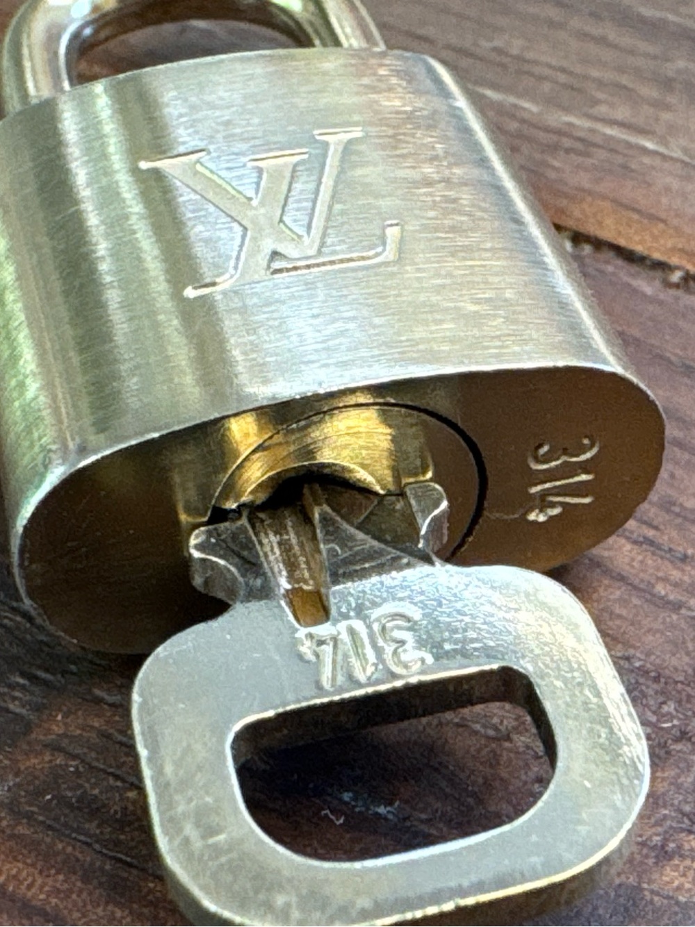 Louis Vuitton Gold Padlock with Key #314 - Picture 4 of 4